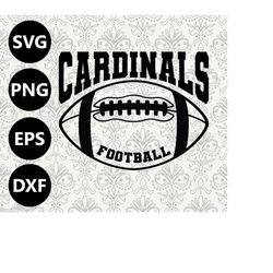 Cardinals Football Silhouette Team Clipart vector svg file for cutting with Cricut, Sublimation Png and Svg for Shirts,