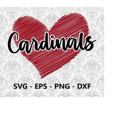 Cardinals Football Love svg, eps, png, dxf, pdf, layered file, Ready For Silhouette Cricut and Sublimation, Svg Files