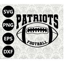 Patriots Football Silhouette Team Clipart vector svg file for cutting with Cricut, Sublimation Png and Svg for Shirts, V