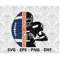 Broncos Distressed Half Hand svg, eps, png, dxf, pdf, layered file, Ready For Silhouette Cricut and Sublimation, Svg Fil