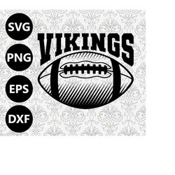 Vikings Football Shading Silhouette Team Clipart vector svg file for cutting with Cricut, Sublimation Png and Svg for Sh