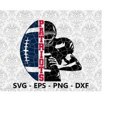 Patriots Distressed Half Hand svg, eps, png, dxf, pdf, layered file, Ready For Silhouette Cricut and Sublimation, Svg Fi