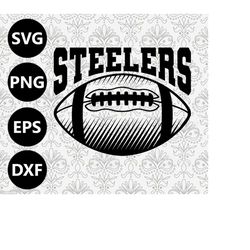 Steelers Football Shading Silhouette Team Clipart vector svg file for cutting with Cricut, Sublimation Png and Svg for S
