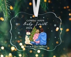 Expecting Parents Ornament, Pregnancy Announcement, Expecting Family Keepsake