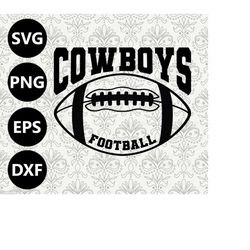 Cowboys Football Silhouette Team Clipart vector svg file for cutting with Cricut, Sublimation Png and Svg for Shirts, Vi