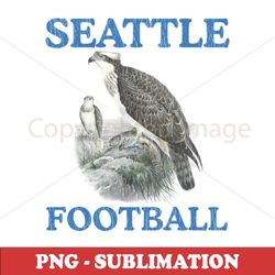 Seattle Football Retro - PNG Sublimation Digital Download - Vintage Truck Stop Souvenir