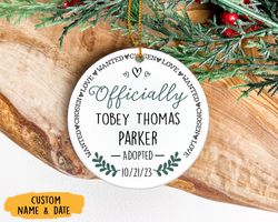 Personalized Adoption Ornament, Officially Adopted Ornament, Gotcha Day Gift