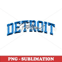 Lions - Silver Team Spirit - Instantly elevate your game day apparel with this stunning Detroit Football 3D Chrome PNG Transparent Digital Download File for Sublimation