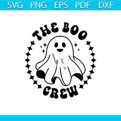 The Boo Crew svg, Ghost svg, Halloween svg, Kid's shirt, Trick or Treat svg, Funny Halloween png, svg file for cricut