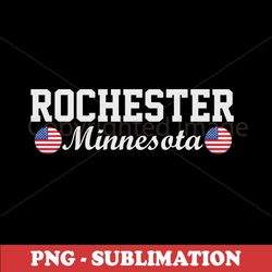 Rochester Minnesota - Sublimation Digital Download - Vibrant Cityscape PNG File