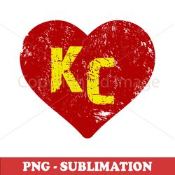 KC Chiefs Heart - Sublimation File - Add Team Spirit to Your Apparel