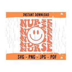 Nurse svg, Smiling Daisy Face svg, Retro Nurse svg, School Nurse svg, Nursing svg, Silhouette svg, Cricut Svg, Registere