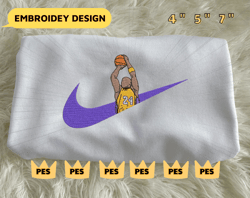 Basketball Brand Embroidered Sweatshirt, Kobe Bryant Brand Inspired Embroidered Sweatshirt, Basketball Brand Embroidered Hoodie, Unique Basketball Brand Embroidered Sweatshirt