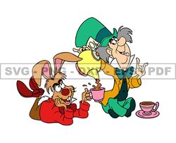 march hare svg, mad hatter and dormouse png, disney mad character svg 95