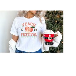 Peach Festival Shirt, Peach Shirt, Fruit Shirt, Botanical Tee, Summer Shirt Aesthetic Shirt, Festival Shirt