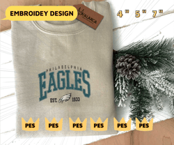 NFL Philadelphia Eagles Girls Embroidery Design, NFL Football Logo Embroidery Design, Famous Football Team Embroidery Design, Football Embroidery Design, Pes, Dst, Jef, Files