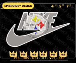 NIKE NFL Pittsburgh Steelers Logo Embroidery Design, NIKE NFL Logo Sports Embroidery Machine Design, Famous Football Team Embroidery Design, Football Brand Embroidery, Pes, Dst, Jef, Files