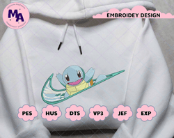 NIKE x Squirtle Best Unisex Anime Embroidered Sweatshirt, Manga Embroidered Sweatshirt, Manga Embroidered Crewneck, Anime Sweatshirt, Anime Gift