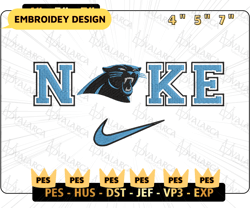 NIKE NFL Carolina Panthers Logo Embroidery Design, NIKE NFL Logo Sport Embroidery Machine Design, Famous Football Team Embroidery Design, Football Brand Embroidery, Pes, Dst, Jef, Files