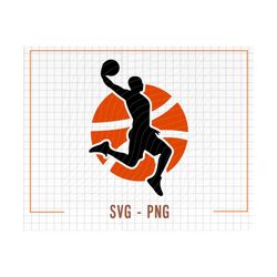 basketball player svg, png, basketball svg, svg vector files for silhouette, cricut, png sublimation, basketball player