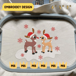 Christmas Embroidery Designs, Rudolf Red Nose Embroidery, Friend Embroidery Designs, Christmas Movies Character Embroidery
