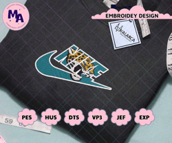 NIKE NFL Jacksonville Jaguars Logo Embroidery Design, NIKE NFL Logo Sport Embroidery Machine Design, Famous Football Team Embroidery Design, Football Brand Embroidery, Pes, Dst, Jef, Files
