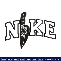 Knife ghost nike embroidery design, Horror embroidery, Embroidery file,Embroidery shirt, Nike design, Digital download