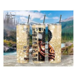 God Says You Are Black Strong Man Png, Melanin African American King With Crown Tumbler Design, Bearded Afro Png, Instan
