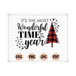 It's The Most Wonderful Time Of The Year SVG, Christmas SVG, Christmas Cut File, Christmas Cricut, Christmas Silhouette