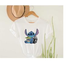 Stitch Shirt,The Mandalorian Shirt, Baby Yoda Shirt, Retro Star Wars Shirt, Baby Yoda Shirt, Vintage Yoda Shirt, Disney