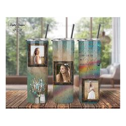 memorial photo tumbler template sublimation png, loss of sister sympathy gift, tumbler wrap png grieving friend gift for