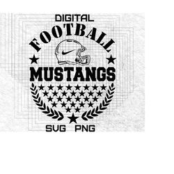 Mustangs Football Svg