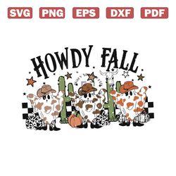 Howdy Fall Western Halloween Cowboy Ghost SVG Cricut File