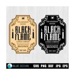 Black flame candle SVG, Sanderson Sisters SVG,  Hocus Pocus SVG, Halloween svg