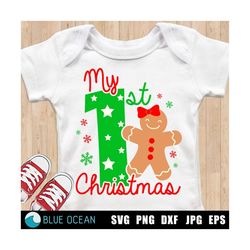 My first christmas SVG, My 1st christmas SVG, First christmas SVG,  Gingerbread girl