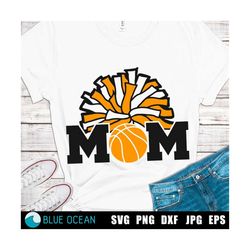 basketball cheer mom svg, basketball mom, cheerleading, digital cut files
