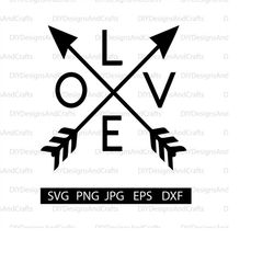 Love Arrows Instant Digital Download | Valentine's Day SVG | Cut File for Cricut | Kid's Valentine's Day Shirt Design |