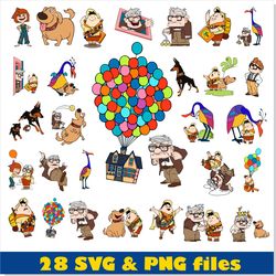 Up SVG Bundle, Up PNG, Up Vector Up Disney SVG Up Clipart, Up Vector SVG, Adventure is Out There Kevin House Balloons
