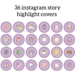 36 Girlish Purple Instagram Highlight Icons. Lifestyle  Instagram Highlights Images. Beauty Instagram Highlights Covers