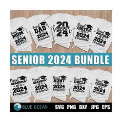 Proud senior bundle 2024 SVG, Senior 2024 bundle svg, Graduation 2024 SVG, Graduation bundle 2024, Senior 2024 SVG