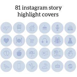 81 Aesthetic Blue Instagram Highlight Icons. Neutral Instagram Highlights Images. Pastel  Instagram Highlights Covers