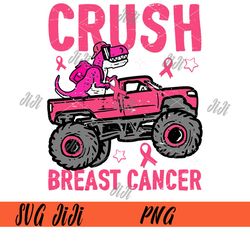 Crush Breast Cancer Awareness PNG, Monster Truck Toddler PNG