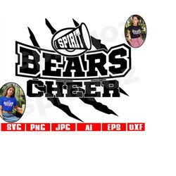 Bears cheerleading svg Bear cheerleading svg Bears cheerleading png Bears cheer svg Bear cheer svg Bear svg Bears svg pn
