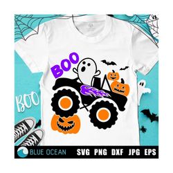 Halloween Truck SVG, Kids Halloween SVG, Halloween boy SVG, Monster Truck svg