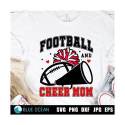cheer mom svg, football and cheer mom svg, football mom svg, cheerleader svg, cheer varsity png