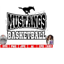 Mustangs basketball svg, Mustang basketball svg, Mustang svg, Mustangs svg, Mustang dxf svg png SVG for Cricut or Silhou