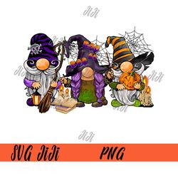 Retro Gnomes Witch Halloween PNG, Witchy Gnomies Horror Halloween PNG