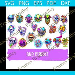 Psychedelic SVG Bundle, Psychedelic Sugar Skull Magic Mushroom
