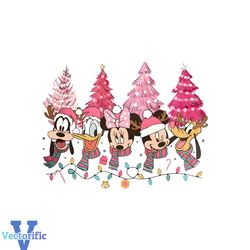Mickey And Friends Disney Pink Christmas Tree PNG File