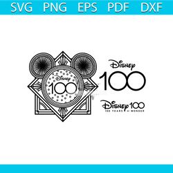 100 Disneyland Disneyworld Mouse Ears Logo Years of Wonder BUNDLE | SVG Clipart Digital Download Sublimation Cricut Cut
